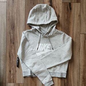 Nike Rally Crop Hoodie, S, Grey Heather, New, Never Worn With Tags